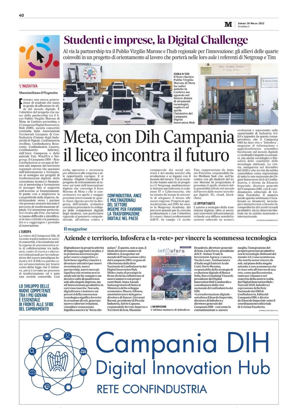 Digital Challenge Campania DIH 1 Articolo