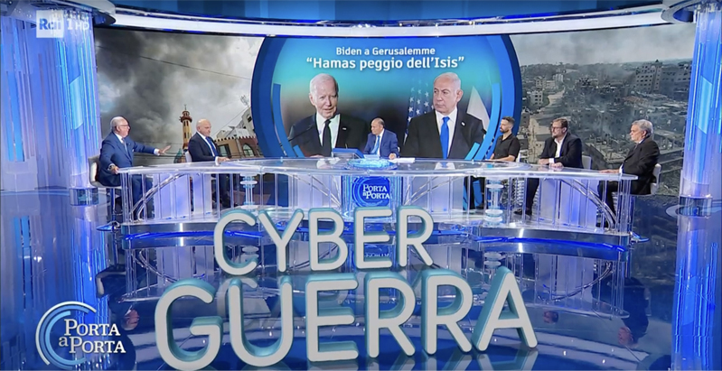 Giuseppe Mocerino a Porta a Porta: «Guerra cibernetica senza tempi né confini, al fucile si affianca la tastiera»